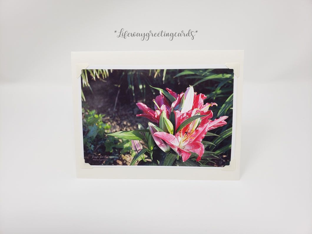 Stargazer Lilies ~ Blank Card