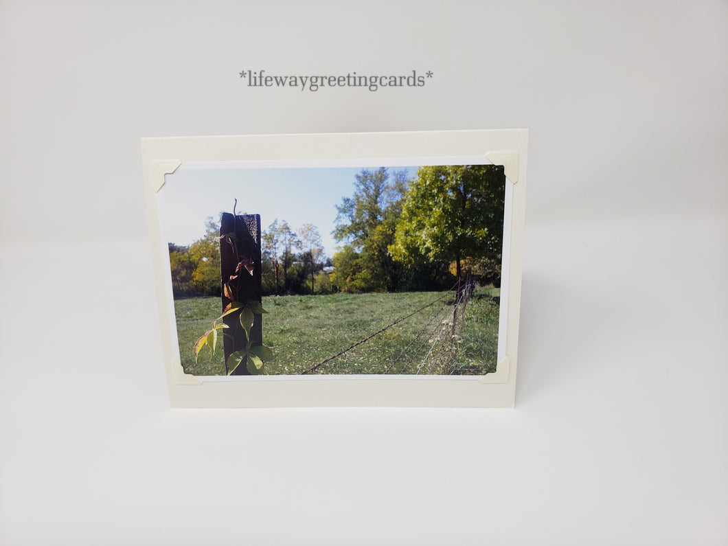 Countryside Fence ~ Blank Card