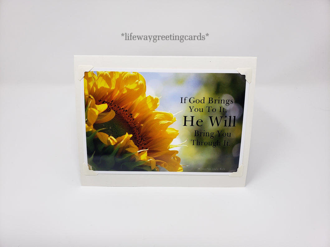 If God Brings You To It ~ Blank Card