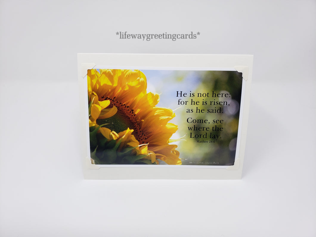 He Is Not Here ~ Blank Card