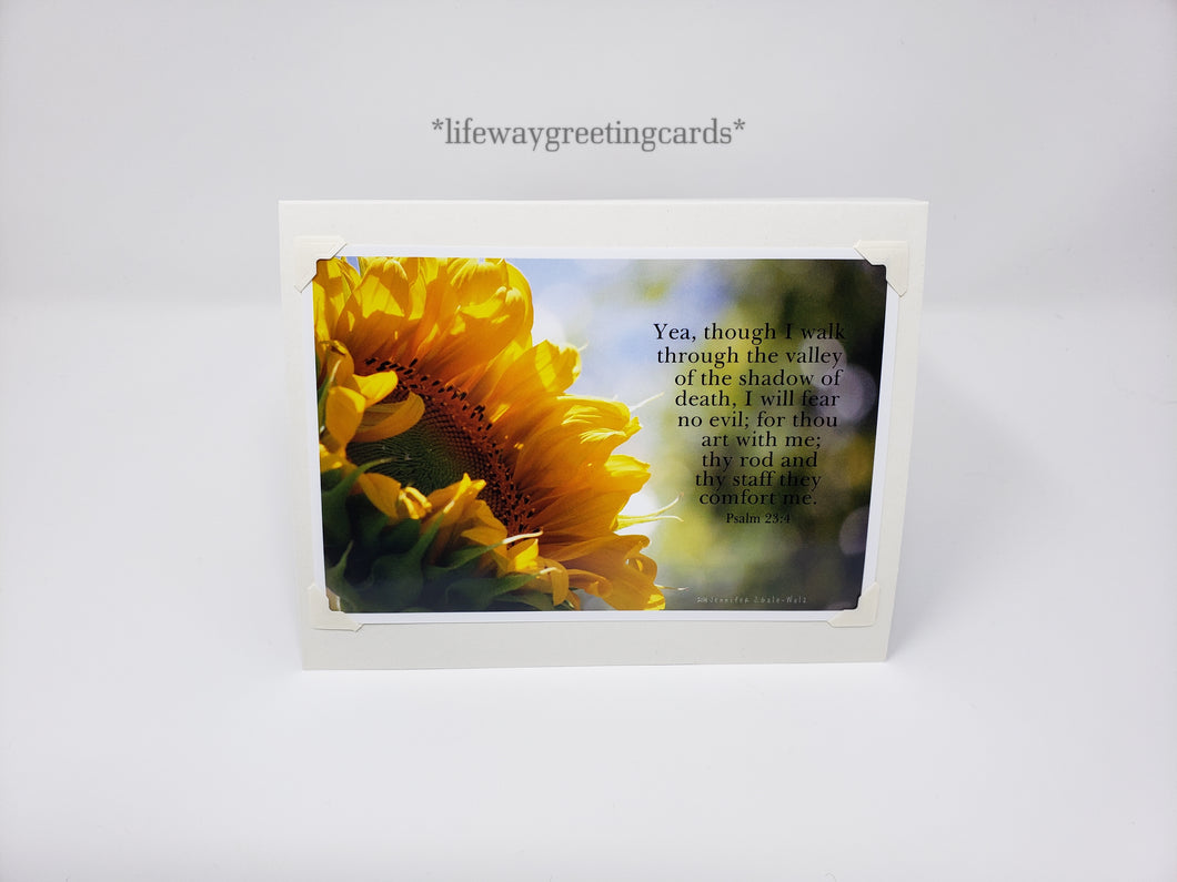 Yea, though I Walk Through ~ Blank Card
