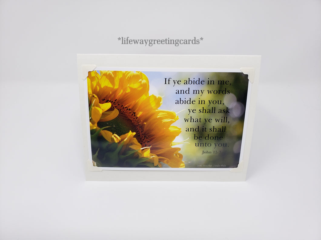 If Ye Abide In Me ~ Blank Card