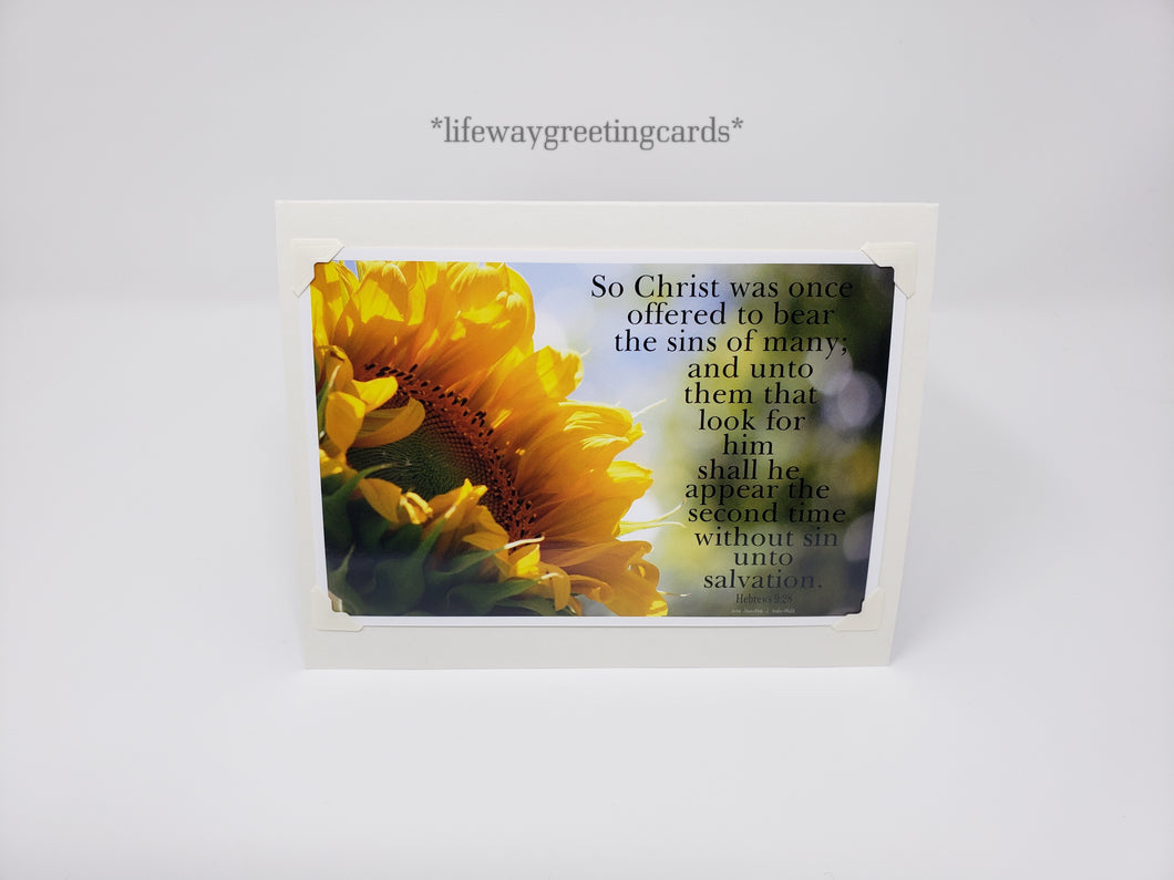 So Christ Was Once Offered ~ Blank Card