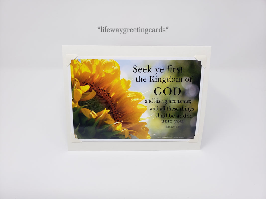 Seek Ye First The Kingdom ~ Blank Card